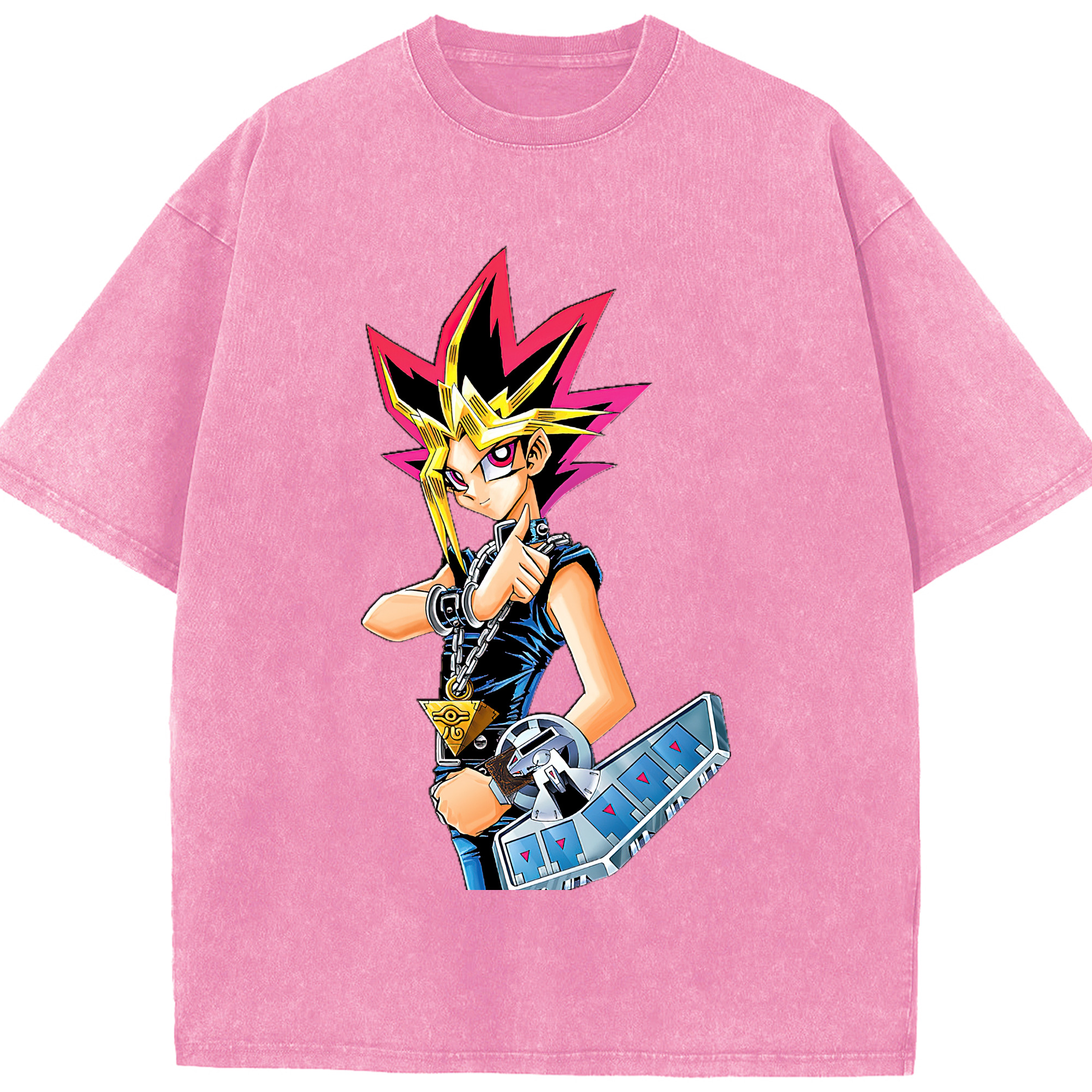 （画像用） 遊☆戯☆王 Yu-Gi-Oh! 綿100% ヴィンテージ風 半袖Tシャツ（フロントプリント）